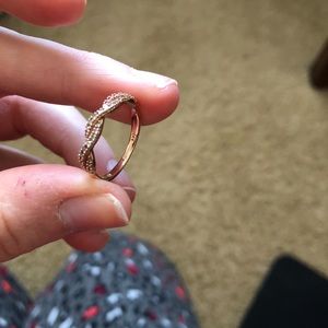 10k rose gold stackable band